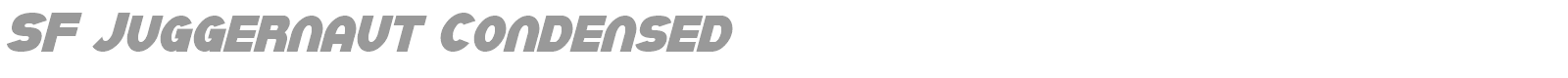 SF Juggernaut font preview